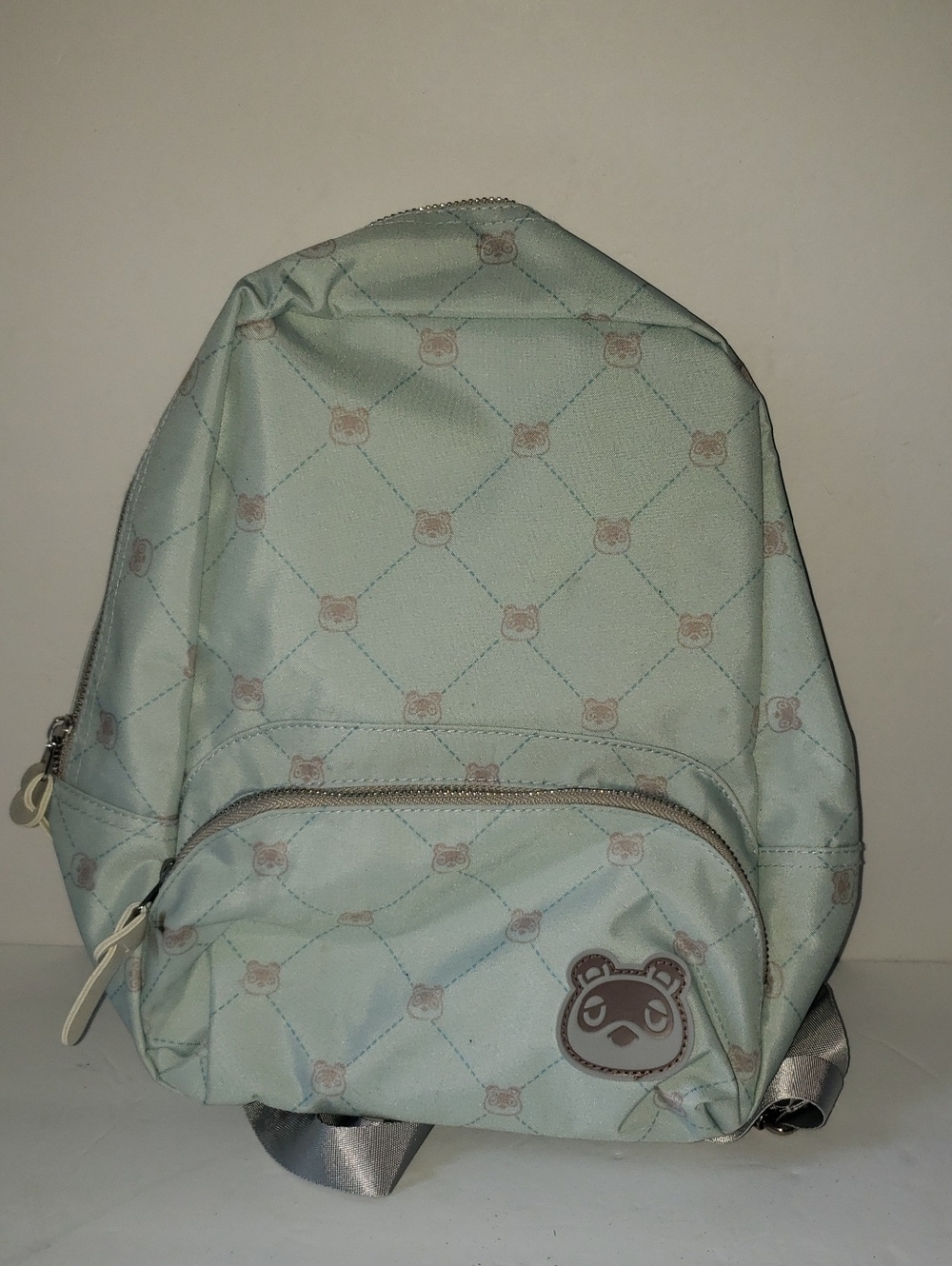 Animal Crossing w/ Nintendo Switch Adapter Hole Light Blue Bookbag